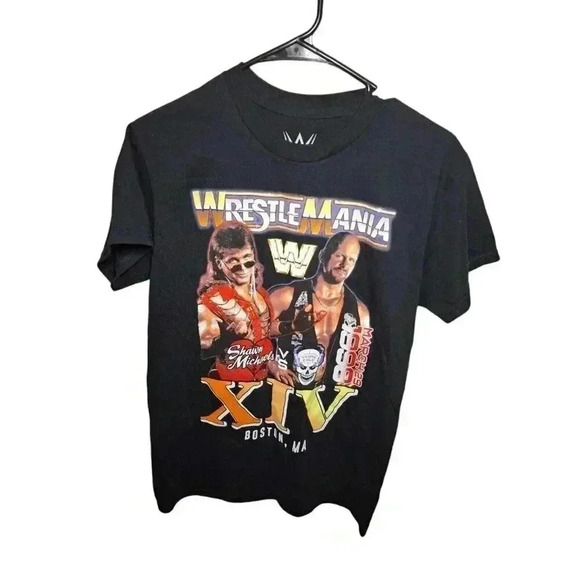 Wrestle Mania 1998 t-shirt small black short sleeve stone cold Shawn Michael - Picture 1 of 6